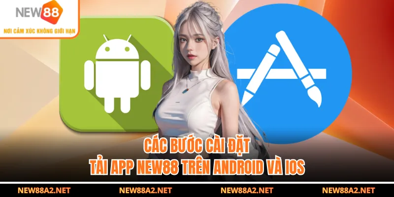 Các bước cài đặt tải app NEW88 trên Android và iOS